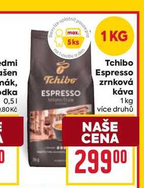 Tchibo Espresso zrnková káva 1 kg