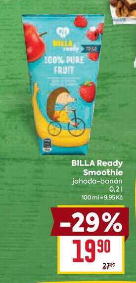 ILLA Ready Smoothie jahoda-banán 0,2l
