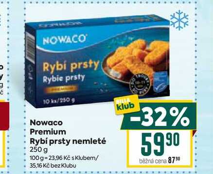 Nowaco Premium Rybí prsty nemleté 250 g 