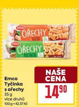 Emco Tyčinka s ořechy 35 g