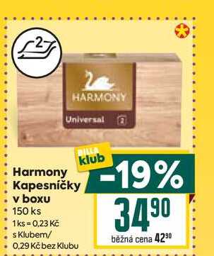 Harmony Kapesníčky v boxu 150 ks 