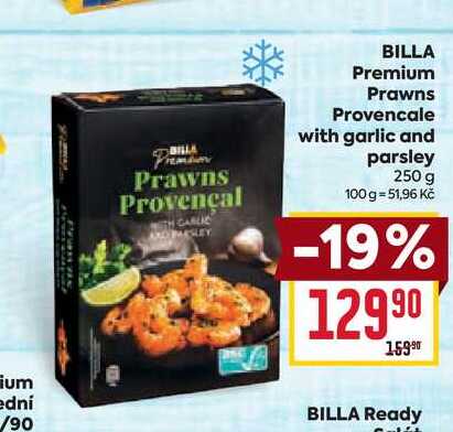 BILLA Premium Prawns Provencale with garlic and parsley 250 g 