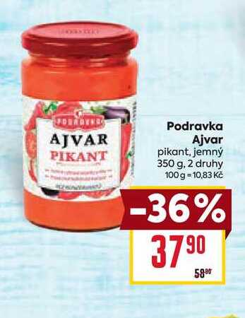 Podravka Ajvar pikant, jemný 350 g