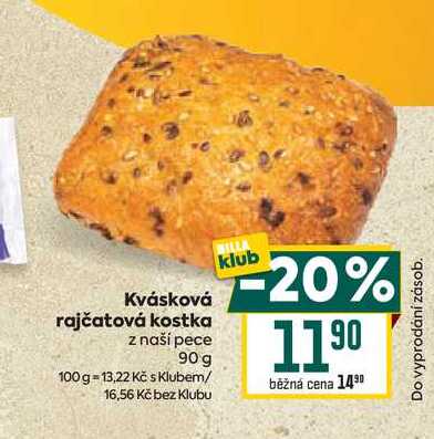 Kvásková rajčatová kostka z naší pece 90 g 