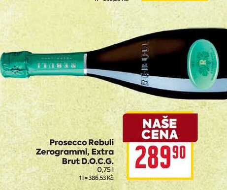 Prosecco Rebuli Zerogrammi, Extra Brut D.O.C.G. 0,75l