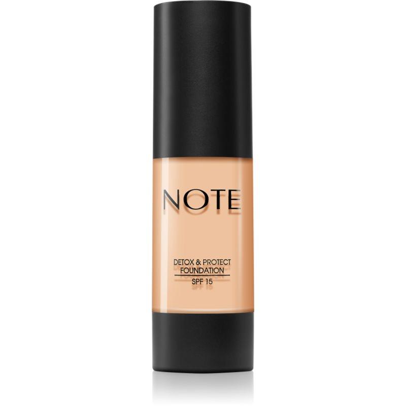 Note Cosmetique Detox & Protect tekutý make-up s matným finišem SPF 15 odstín 01 Beige 30 ml