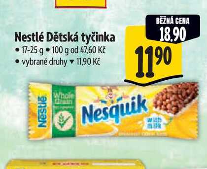 Nestlé Dětská tyčinka 17-25 g 
