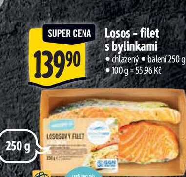 Losos  filet s bylinkami  250 g