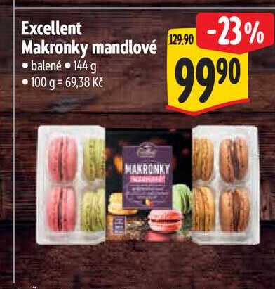 Excellent Makronky mandlové balené 144 g 