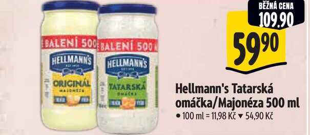  Hellmann's Tatarská omáčka/Majonéza 500 ml   