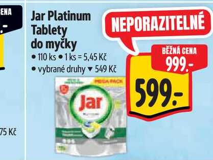   Jar Platinum Tablety do myčky 110 ks  