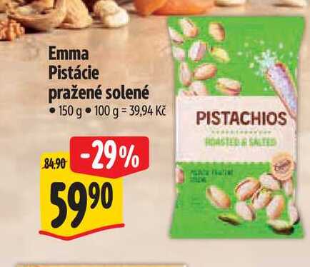 Emma Pistácie pražené solené 150 g 