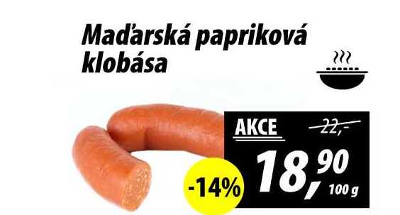 Maďarská papriková klobása, 100 g