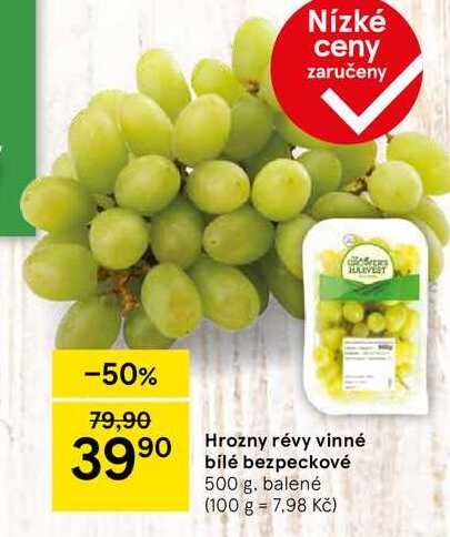Hrozny révy vinné bilé bezpeckové, 500 g 