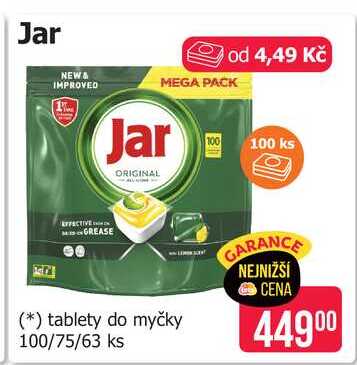 Jar kapsle do myčky 75ks, vybrané druhy