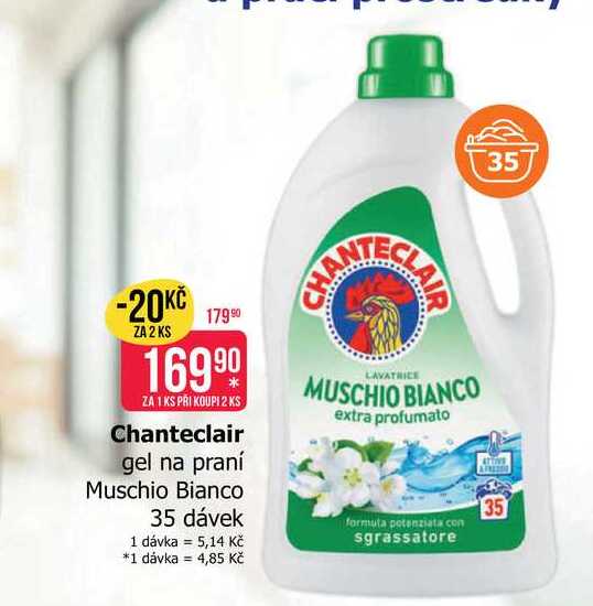 Chanteclair gel na praní Muschio Bianco 35 dávek