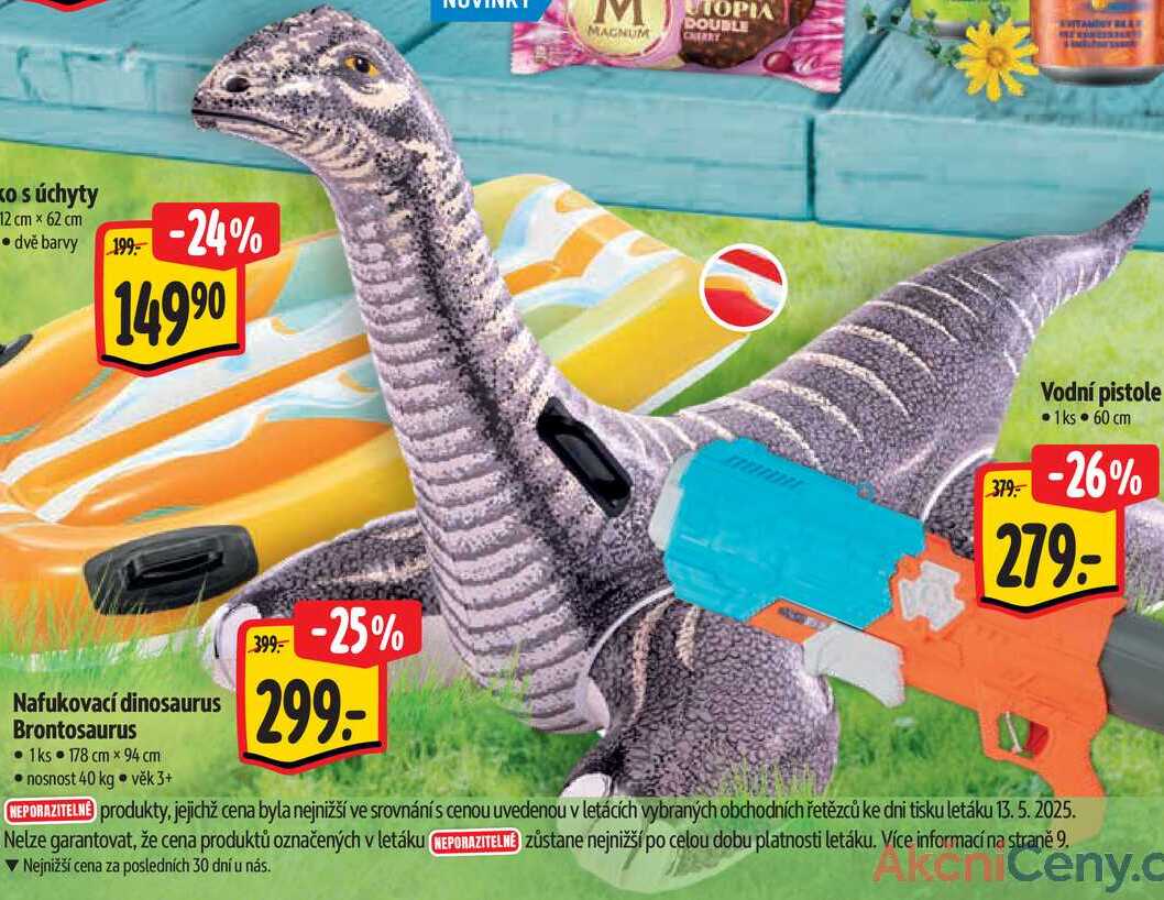 Nafukovací dinosaurus Brontosaurus 