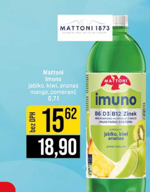 Mattoni Imuno jablko, kiwi, ananas mango, pomeranč 0,7l