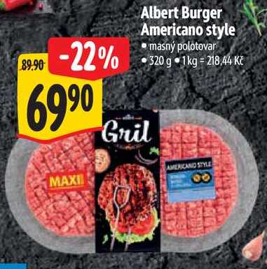 Albert Burger Americano style, 320 g
