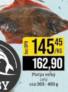 Platys velký celý cca 300-400 g
