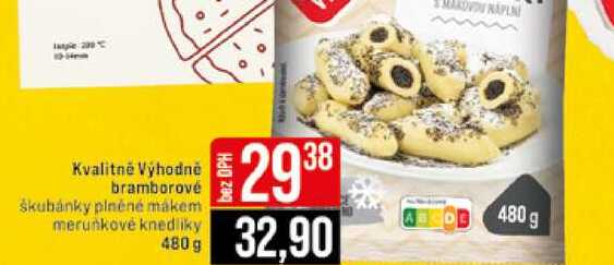 Kvalitně Výhodně bramborové škubánky plněné mákem merunkové knedliky 480 g