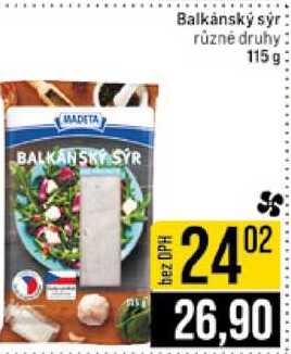 Balkánský sýr různé druhy 115 g 