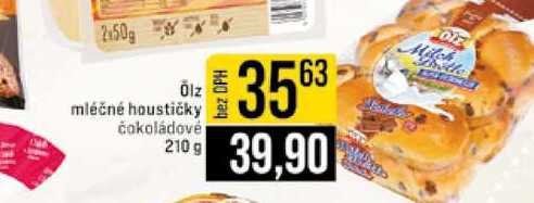 Olz mléčné houstičky čokoládové 210 g