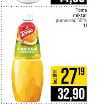Toma nektar pomeranč 50% 1l