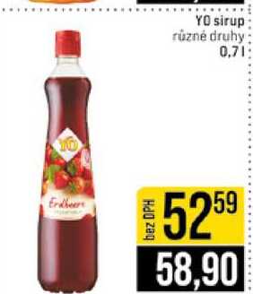 YO sirup různé druhy 0,7l