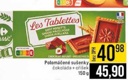 Polomáčené sušenky čokoláda oříšek 150 g 