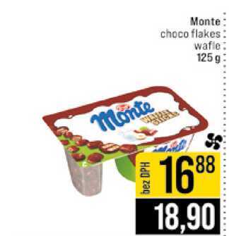 Monte choco flakes wafle 125 g