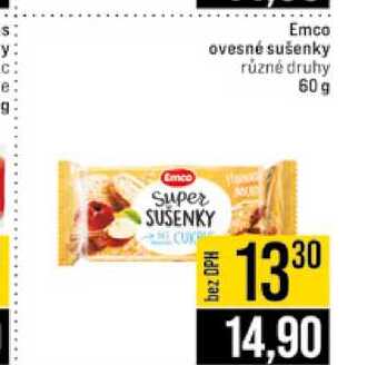 Emco ovesné sušenky různé druhy 60g