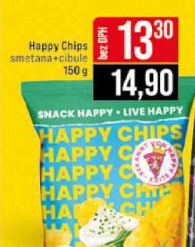 Happy Chips smetana+cibule 150 g 