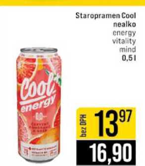 Staropramen Cool nealko energy vitality mind 0,5l