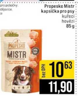 Propesko Mistr kapsička pro psy kuřecí hovězí 85 g 