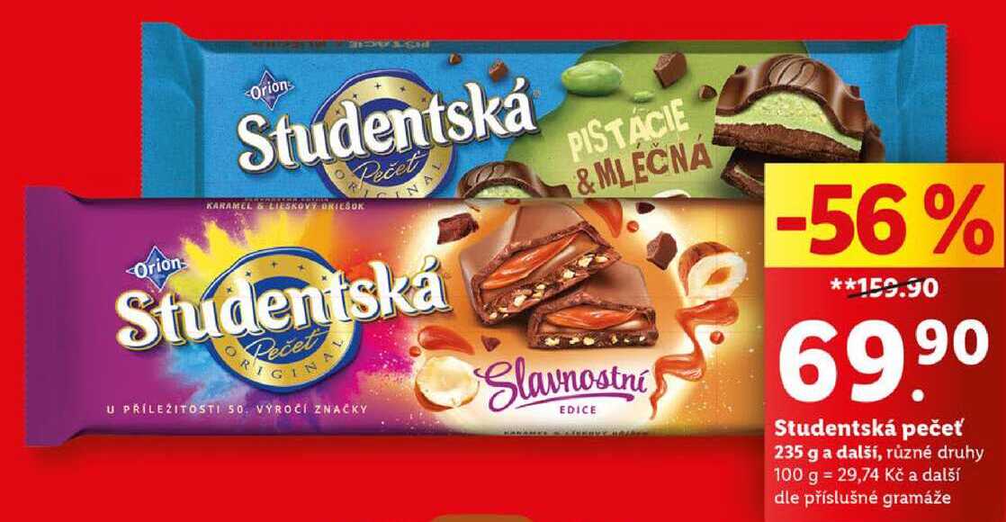 Studentská pečeť, 235 g a další