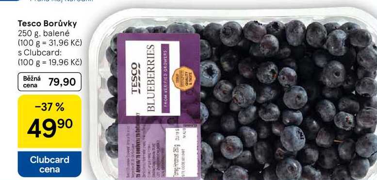 Tesco Borůvky, 250 g 