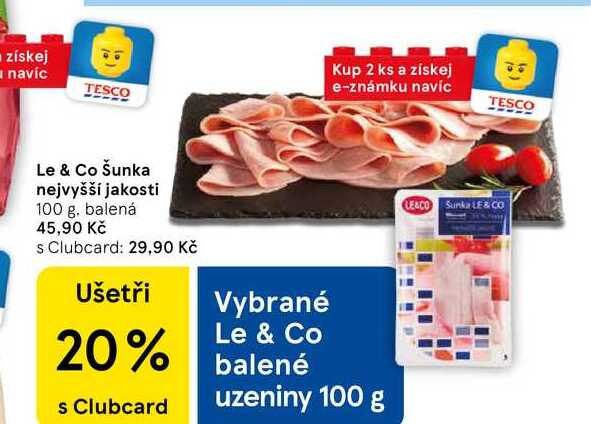 Le & Co Šunka nejvyšší jakosti, 100 g 
