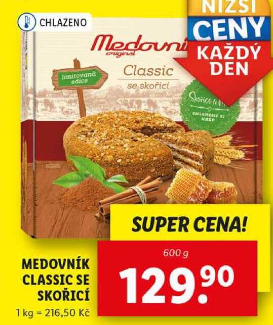 MEDOVNÍK CLASSIC SE SKOŘICÍ, 600 g