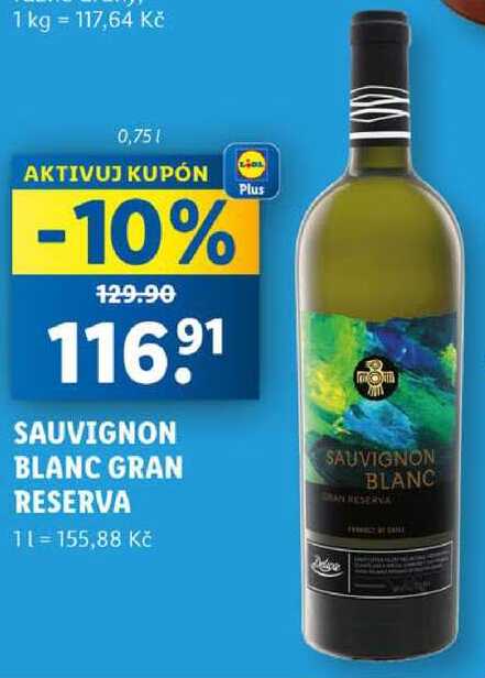 SAUVIGNON BLANC GRAN RESERVA, 0,75 l