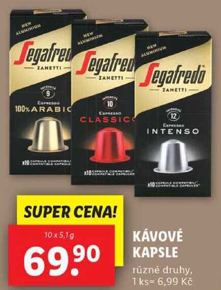 KÁVOVÉ KAPSLE, 10x 5,1 g
