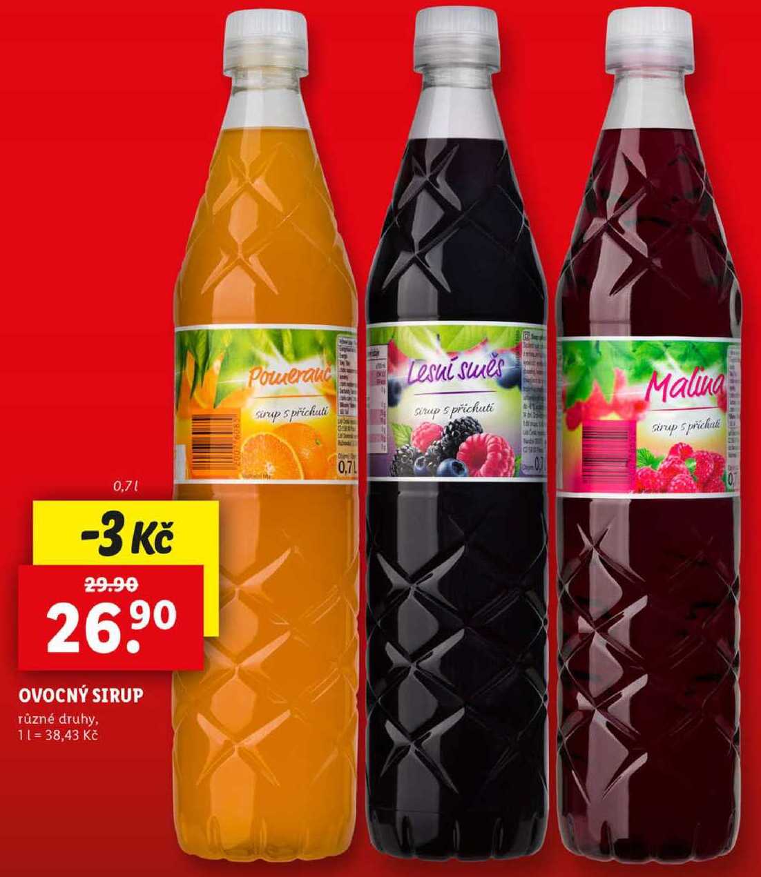 OVOCNÝ SIRUP, 0,7 l