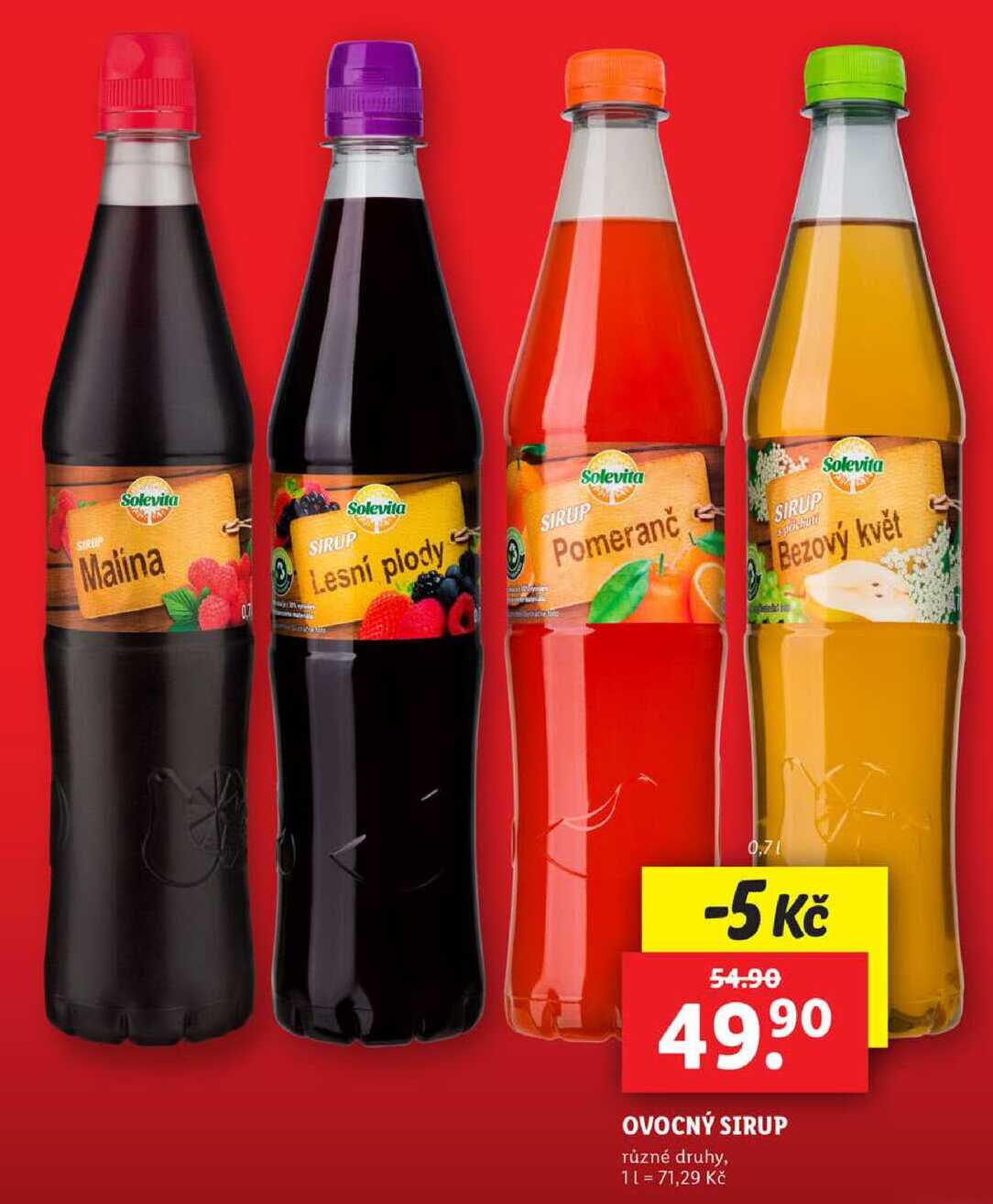 OVOCNÝ SIRUP, 0,7 l