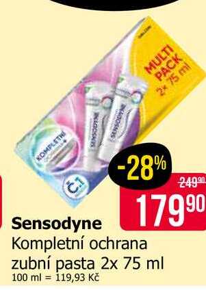 Sensodyne Kompletní ochrana zubní pasta 2x 75 ml 