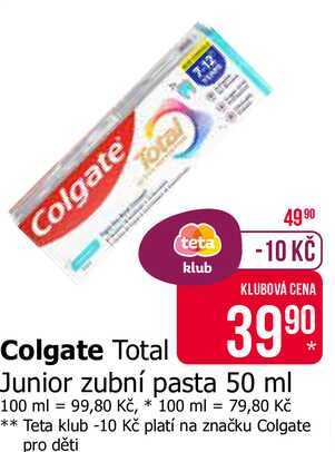 Colgate Total Junior zubní pasta 50 ml 