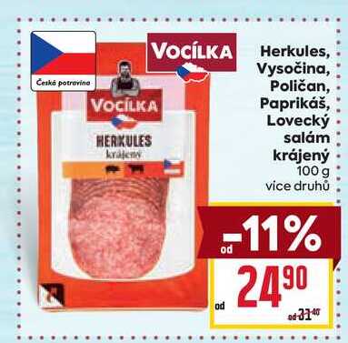 Lovecký salám krájený 100 g 