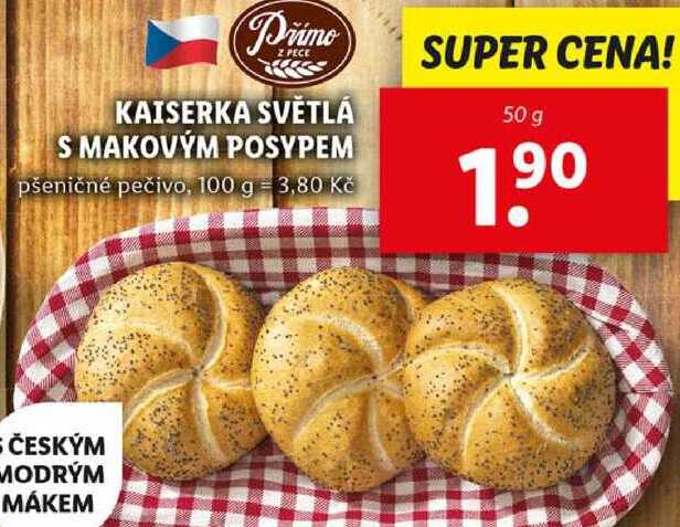KAISERKA SVĚTLÁ S MAKOVÝM POSYPEM, 50 g