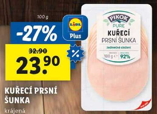 KUŘECÍ PRSNÍ ŠUNKA, 100 g