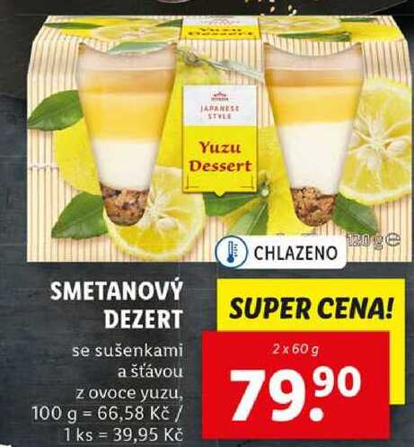 SMETANOVÝ DEZERT, 2x 60 g