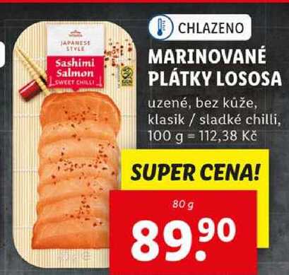 MARINOVANÉ PLÁTKY LOSOSA, 80 g